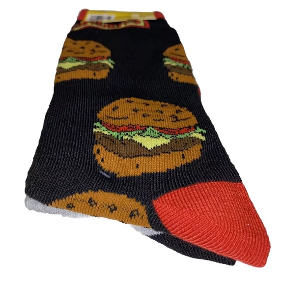 Bob’s Burgers Crew Socks 2 Pair Men's 6-12 Gray Black w Burger & Bob Animated TV - Picture 11 of 12